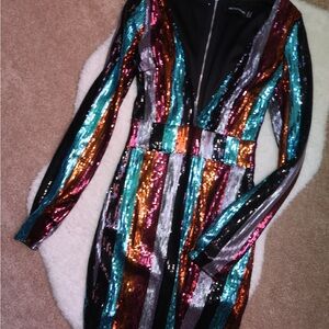 PrettyLittleThing Multicolor Sequin Dress